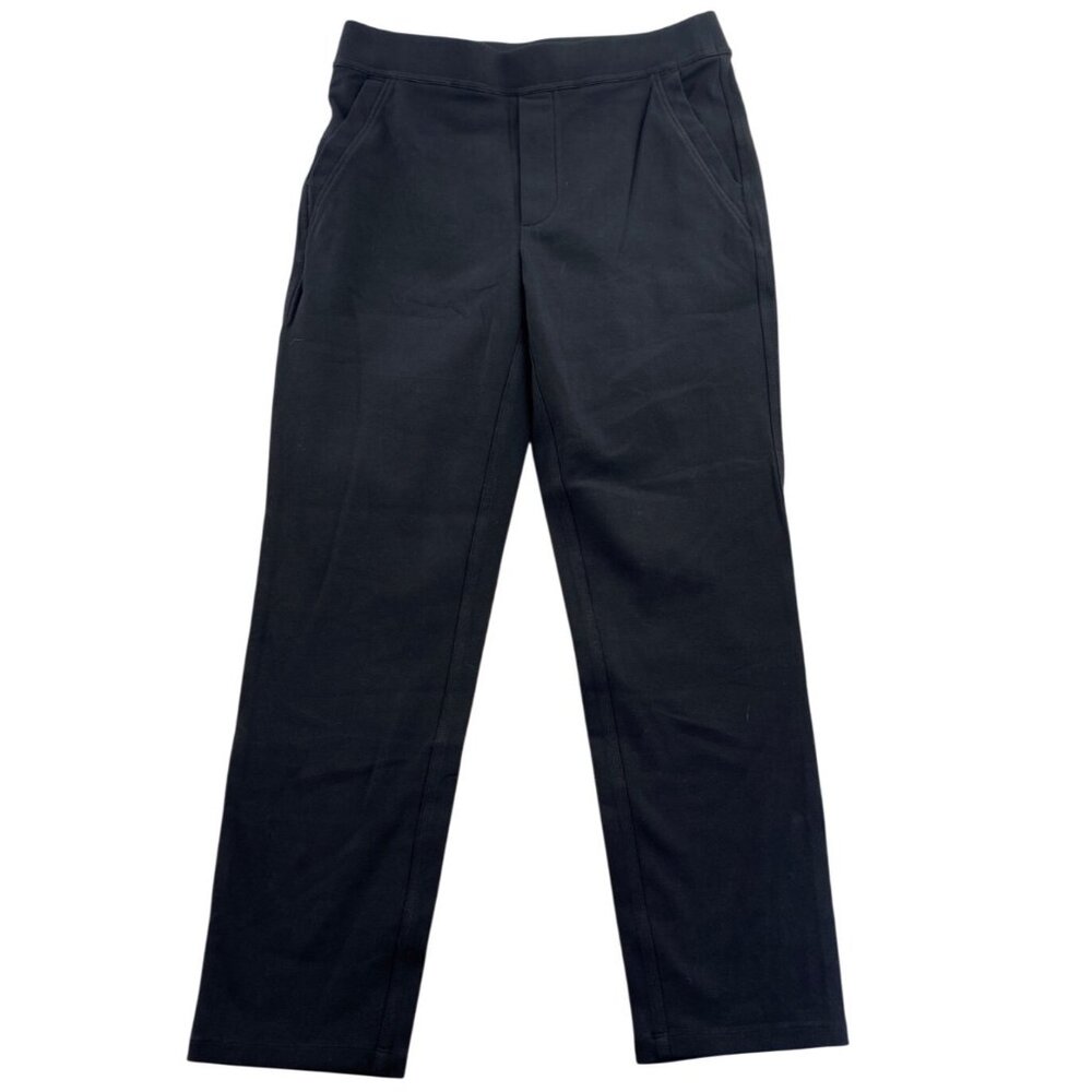 Duluth Womens Pants Medium Black Stretch Slim Fit Pull On High Rise Straight Leg
